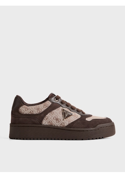Guess Miriam Deri Karışımlı Kadın Sneaker Ayakkabı Fltm16fal12 Kahve