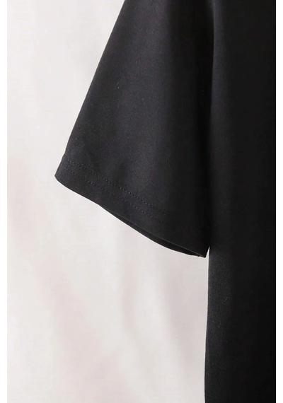 Unisex Sırt Baskılı Arizona Oversize Tshirt Siyah
