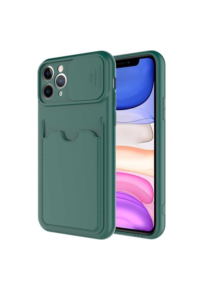 Apple Uyumlu  iPhone 11 Pro Max Kılıf Zore Kartix Kartlık Bölmeli Kılıf