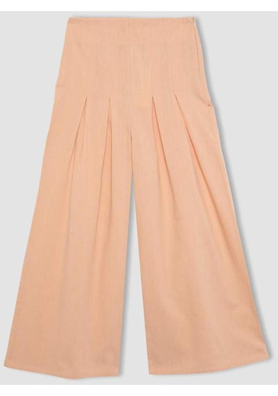 Defacto C0448a8 Ss Wide Leg Geniş Paça Pamuklu Pantolon C0448A8-R5012 Somon