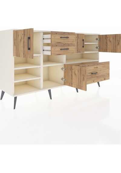 Kronos Konsol 7 Raflı 3 Çekmeceli 4 Kapaklı 176x59x99 Aytaşı-çam Atlas Çam - Aytası