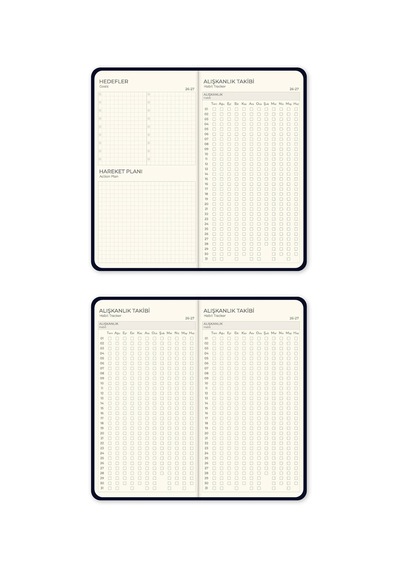 Charm Takılabilen 2026-2027 Mid-year Akademik Cep Ajanda 9x17 Cm Lacivert Çok Renkli