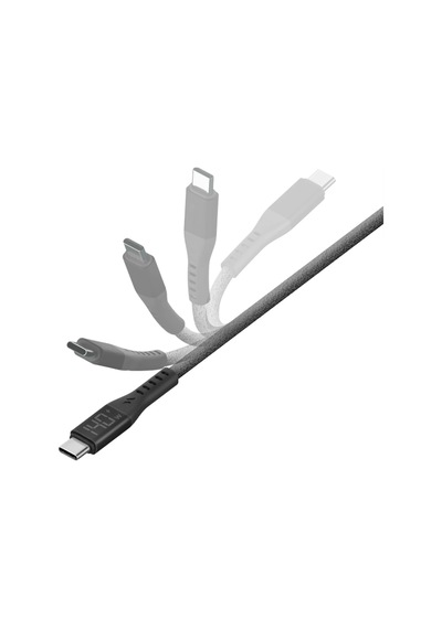 Flow 1.5m 240w Dijital Göstergeli Type-c To Type-c Pd Hızlı Şarj Kablo - Siyah