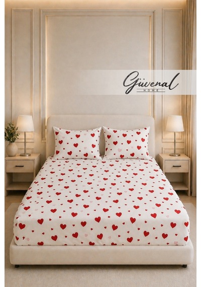 Güvenal Carmen %100 Pamuk Çift Kişilik Desenli Yastık Kılıflı Lastikli Çarşaf Seti Yastık Kılıfı Lastikli Çarşaf Uyku Seti Çeyiz 180x 200 Cm - Kalp Kırmızı Güvenal Carmen %100 Pamuk Çift Kişilik Desenli Yastık Kılıflı Lastikli Çarşaf Seti Yastık Kılıfı Lastikli Çarşaf Uyku Seti Çeyiz 180x 200 Cm - Kalp Kırmızı