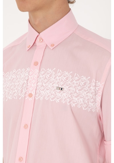 U.s. Polo Assn. Erkek Açık Pembe Gömlek Desenli 50306362-vr078 Acık Pembe