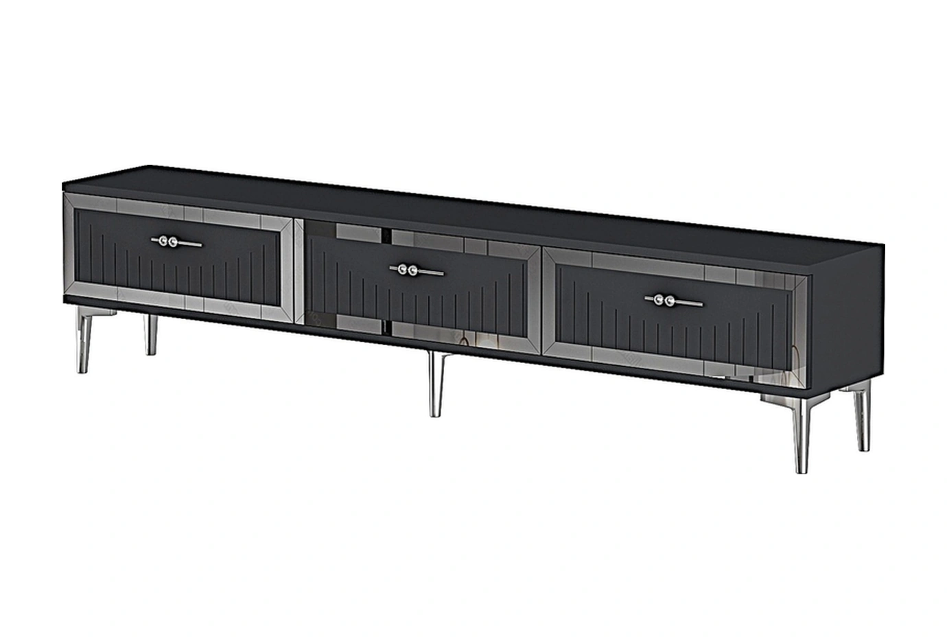 Tsa1802as - Tuna Tv Stand, Tv Sehpası Antrasit-sılver 180cm Antrasit
