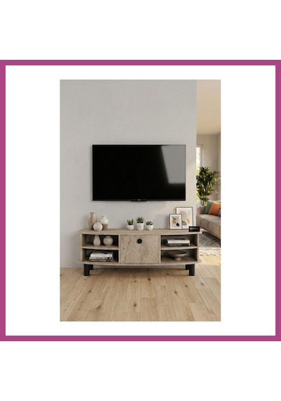 Gees Global Vienna Tv Sehpası Suntalam Ekru 136x44 Cm Gbzs