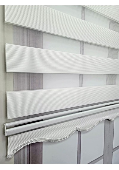 Bbb Mikro Pliseli Stor Zebra Perde Beyaz Mz483
