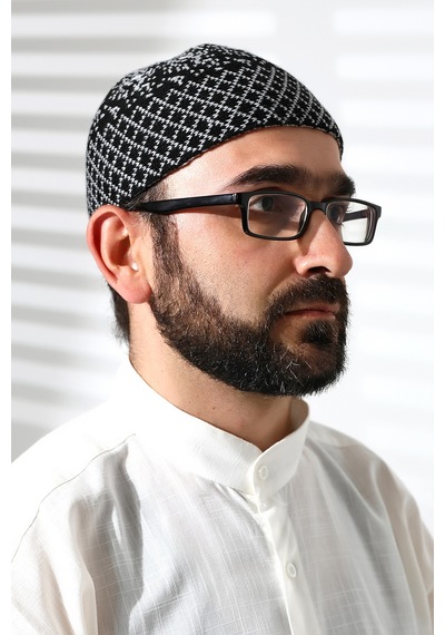 Kışlık Karyağdı Desenli Orlon Takke Siyah-gri Siyah - Gri