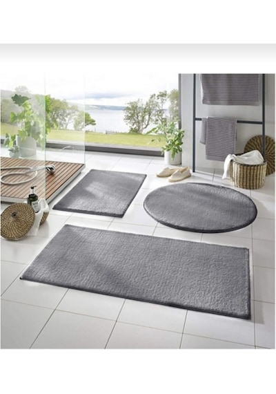 Gıri 3lü Post Pelüş Banyo Paspası 60 100+40 60+60 60 Açık Gri
