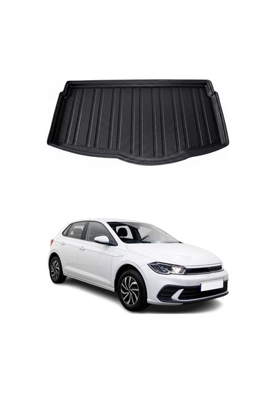 Vw Polo Comfortline-highline 2018+ Uyumlu Araca Özel Kauçuk Tpe Bagaj Havuzu Siyah Alt Kademe İçin