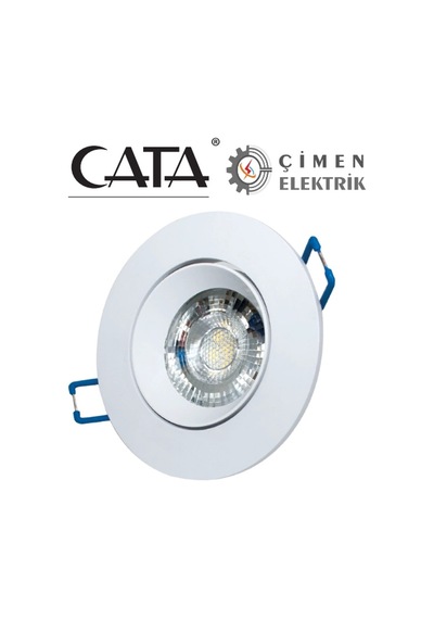 Cata Ct 5256 Beyaz Kasa Led Spot 8w 6400k Beyaz Işık Çok Renkli