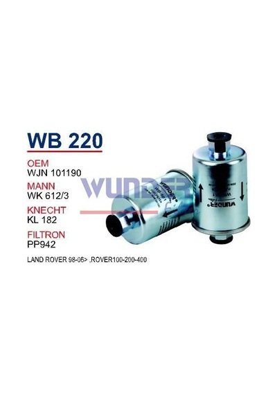 WUNDER WB220 Benzin Filtresi Land Rover 98-06- -Rover 100-200-400