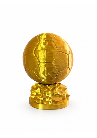 İsime Özel Ballon D'or Futbol Ödülü Maketi Altın Top Dekoratif Kupa 15cm