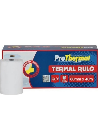 Termal Rulo 10'lu Paket 80 Mm X 40 M 8699909033046