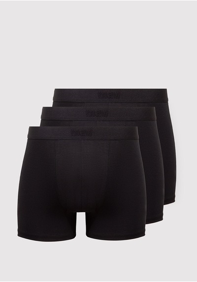 Mavi - 3lü Siyah Basic Boxer 0912088-900 Siyah