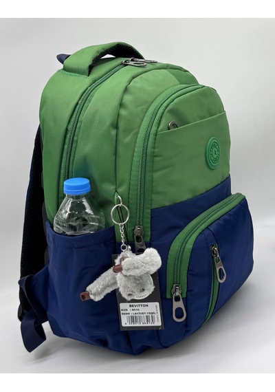 Suya Dayanıklı İlk Okul Çantası 3'lü Seti Unisex Çocuk İlkokul Çantası Ldc-8010 Yeşil-laci Yeşil