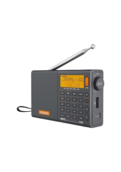Ayrex Xhdata D-808 Taşınabilir Dijital Radyo Ukw Stereo/kw/mw/lw Ssb Rds Air Band Multi-band-radio Hoparlör İle Lcd-g