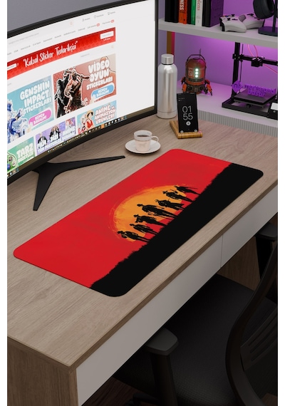 Red Dead Redemption 2 Dikişli Kauçuk Oyuncu Mousepad V1 - 70x30 Xl Gaming Mouse Pad