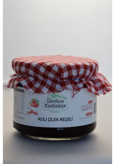 Acılı Çilek Reçeli Ev Yapımı Geleneksel Reçel 300 G