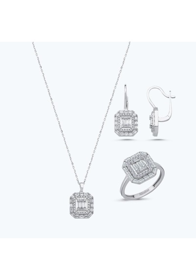 Altınbaş Altın Üçlü Baget Taşlı Set Utkss0114-24875-set