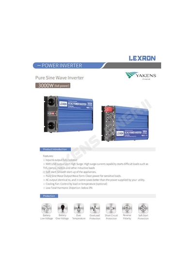 Lexron 3000 Watt 12v Tam Sinüs İnverter
