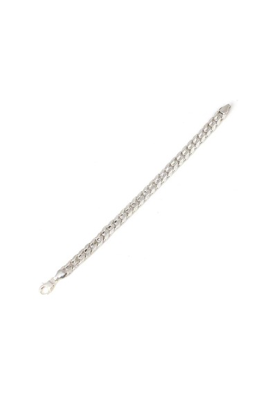 925 Ayar Gümüş 0,9 x 12 mm Zincir Bileklik, Desenli