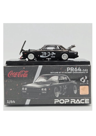 Pop Race Nissan Skyline Gt-r Drift Coca Cola Zero Jp Black Chrome 161 1/64 Özel Seri