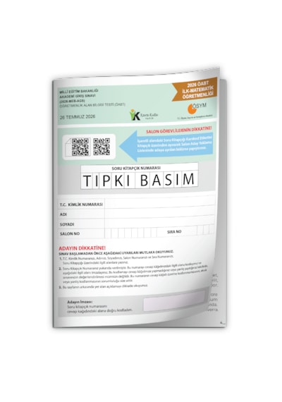 2026 Meb-ags Öabt İlköğretim Matematik Öğretmenliği Ösym Tıpkı Basım Kitapçığı Tg Deneme