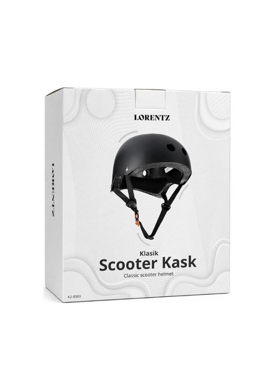 Lorentz Klasik Scooter Kaskı Siyah Hafif Ve Dayanıklı Koruma