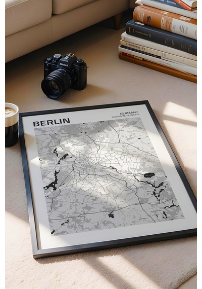 Berlin Almanya Germany Haritası Çerçeveli Tablo Lüks Salon Ofis Duvar Dekorasyonu Hediyelik Tablo Siyah Berlin Almanya Germany Haritası Çerçeveli Tablo Lüks Salon Ofis Duvar Dekorasyonu Hediyelik Tablo Siyah