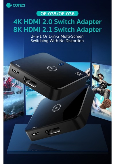 Özel Seri Aparat Ekran Sinyal Coteci 4k Hdmı 2.0 Anahtarlayıcı