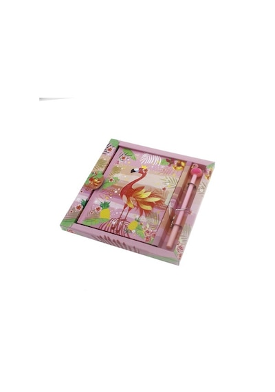 13X18Cm Flamingo Anı Defteri Ve Kalem Seti