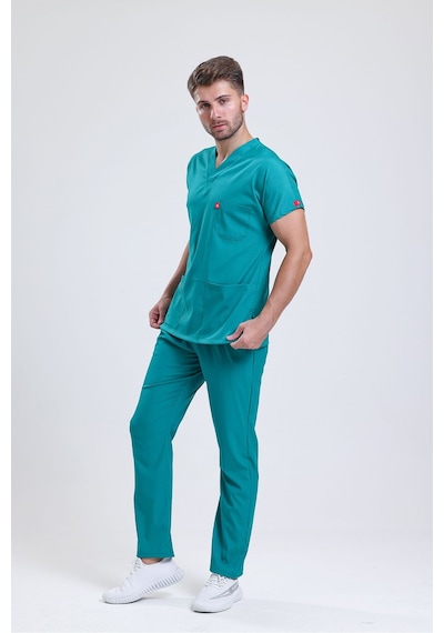 Likralı Üniforma Unisex Cerrahi Yeşil