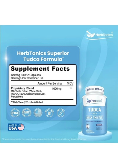 Tudca With Milk Thistle 1000 Mg 60 Kapsül