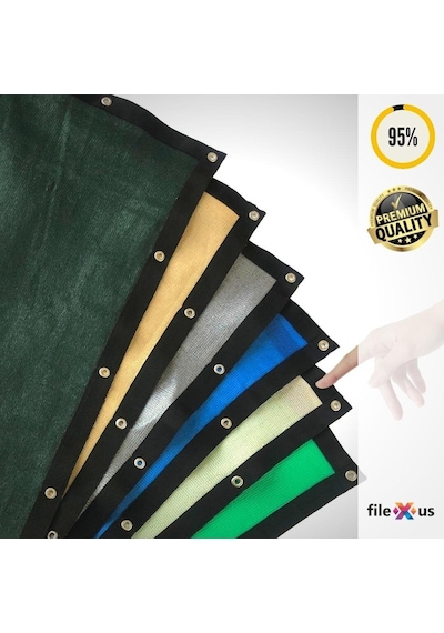 %95'Lik Bahçe-Çit Filesi-Koyu Yeşil |Premium Şerit Halka