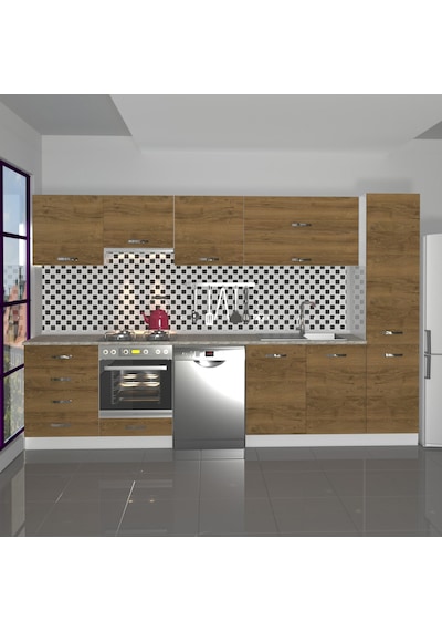 Decoraktiv Elite 325yq Ankastre Fırın Modüllü Mdf Hazır Mutfak Dolabı - Tezgah Dahil - Naturel Pera Meşe Decoraktiv Elite 325yq Ankastre Fırın Modüllü Mdf Hazır Mutfak Dolabı - Tezgah Dahil - Naturel Pera Meşe