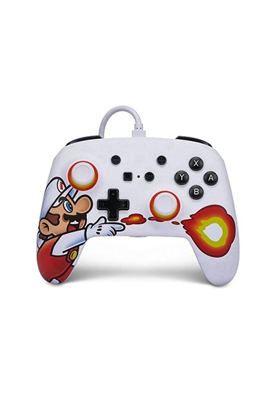 Switch İçin Gelişmiş Kablolu Kumanda - Fireball Mario, Beyaz Sku: Zeusb0b5h679qh