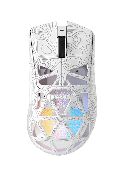 Furycube G11 Paw3311 Kablolu Bluetooth 2.4ghz 22000dpı Kablosuz Gaming Oyuncu Mouse - Beyaz Topografya
