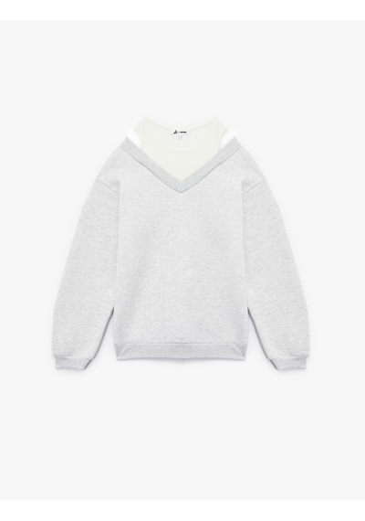 Koton Rahat Kesim Çift Yaka Şardonlu Uzun Kollu Sweatshirt Gri Melanj 6wal10136ık Gri Melanj Koton Rahat Kesim Çift Yaka Şardonlu Uzun Kollu Sweatshirt Gri Melanj 6wal10136ık Gri Melanj