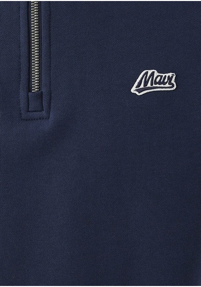 Mavi Patch Nakışlı Yarı Fermuarlı Lacivert Erkek Sweatshirt M0s10613-70490