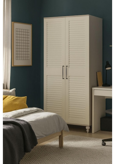 Pera 2 Kapaklı Genç Odası Dolabı %100 Mdf Beyaz