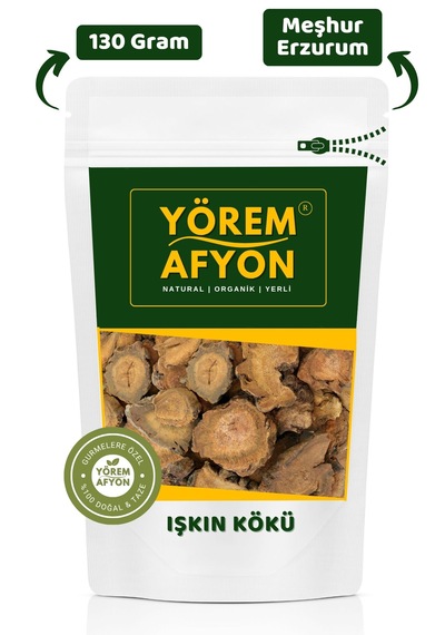Yörem Afyon Meşhur Erzurum Yöresinden 2800 Rakım Yayla Hasadı Hakiki Işkın, Işgın Kökü Rheum Ribes 130gr.
