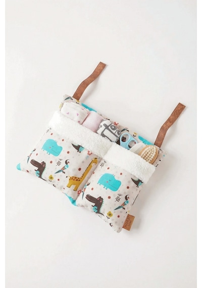 Pratik Askılı Organizer Bebek Arabası Beşik Kenar Fluffy Organizer Animal