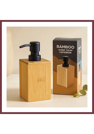 Storeşahin Bambu Sıvı Sabunluk Siyah Pompa 7 X 11.5 Cm Shn0720