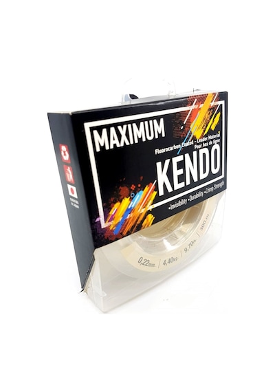 Kendo Maximum 300 Mt Fluorocarbon Coaten Şampanya Makara Misine 0,22 Mm