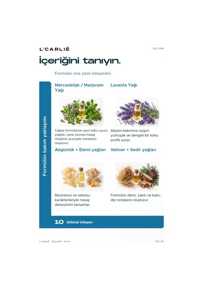 L'carlıe Caljaw Çene Çevresi Bakım Roll-on Gece Kullanımı 10 Ml