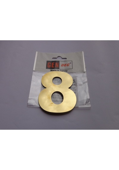 8Cm Kapı Daire Villa No Paslanmaz Metal No:8