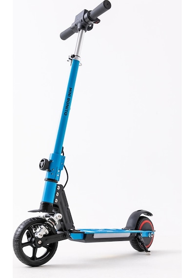 Mini Bonito Çocuk Katlanabilir, Led Işıklı, Amortisörlü Elektrikli Scooter Ayarlanabilir Direksiyonlu Dizlik Ve Dirseklik Hediyedir Turkuaz