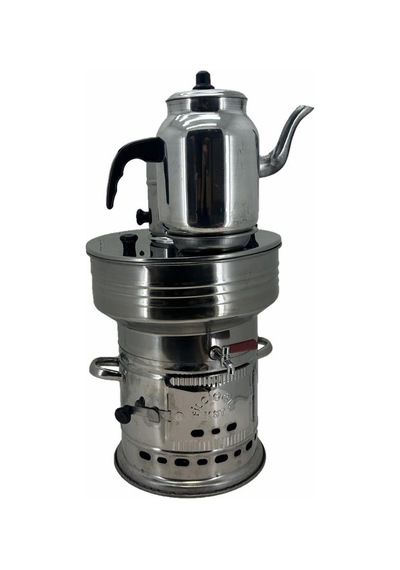 Paslanmaz 304 Çelik 7 L Demlikli Semaver